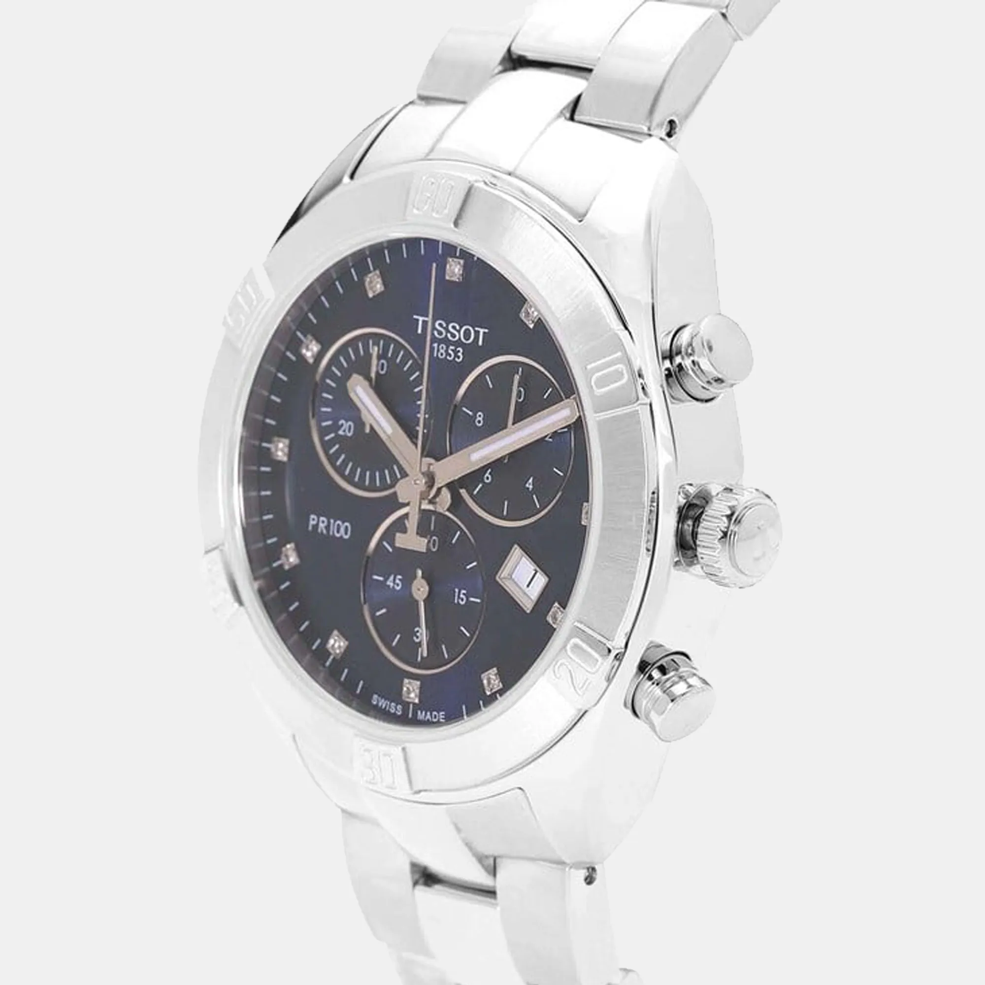 Women Blue Chronograph Stainless Steel Watch T1019171104600