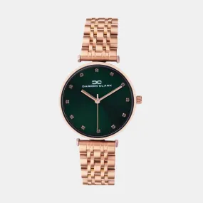 Women Quartz Green Dial Analog Metal Watch 2009C-M0314