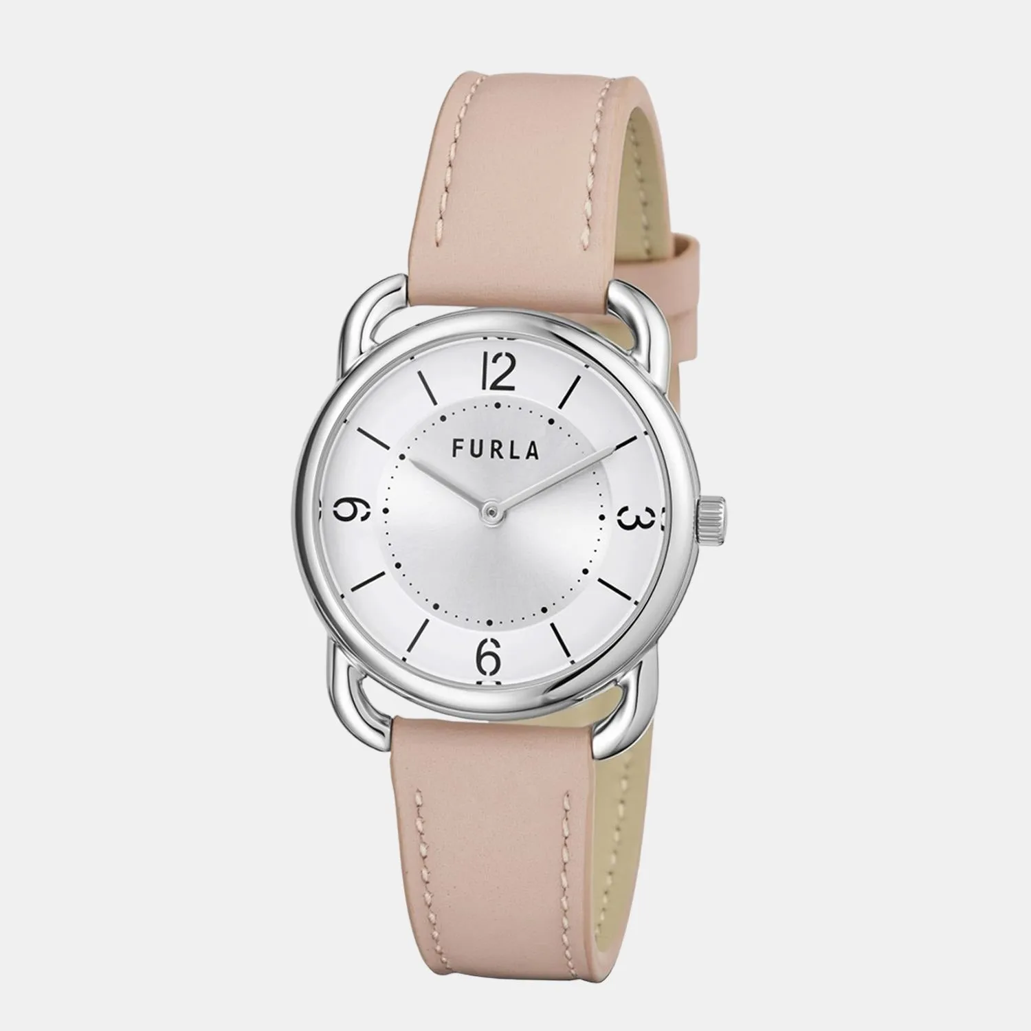 Women Silver Analog Leather Watch WW00021014L1