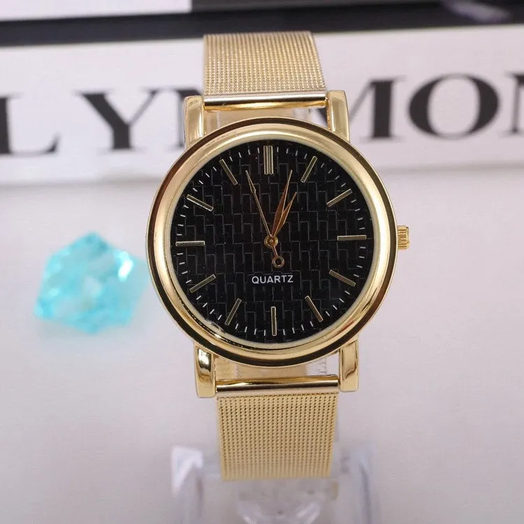 Women Wristwatches with Gold Band Fashion Women Dress Watch Brand New Stainless Steel Watches Women Relogio Feminino