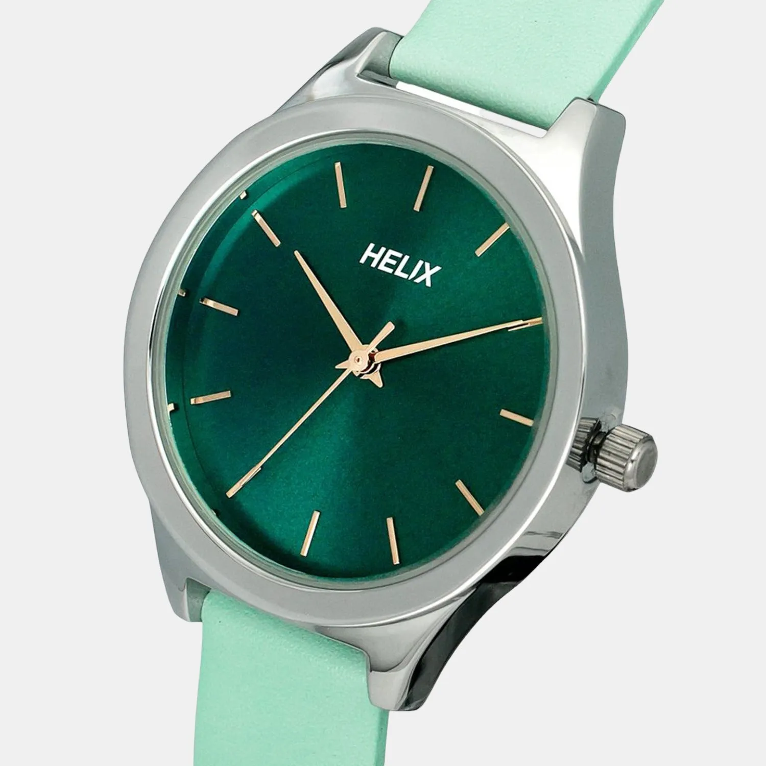 Women's Green Analog Leather Watch TW049HL05