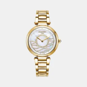 Women's White Analog Stainless Steel Watch 600857 48 15 50