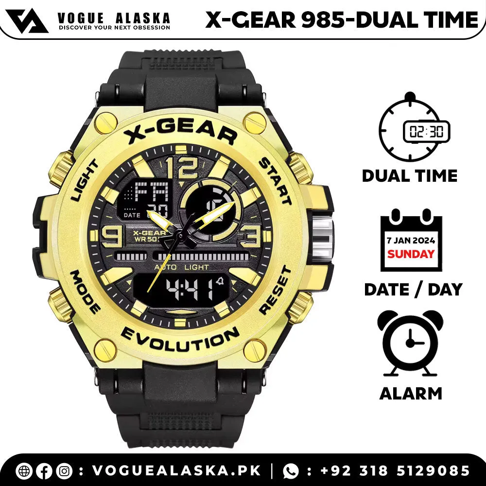 X-Gear 985 Dual-Time Sports Watch For Men