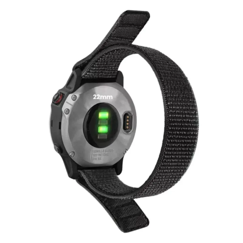 Xtreme Xccessories 22mm Nylon Stretch Replacement Watch Strap For Garmin Fenix 5/5 Plus/6/7/ Instinct/Forerunner 935 & More