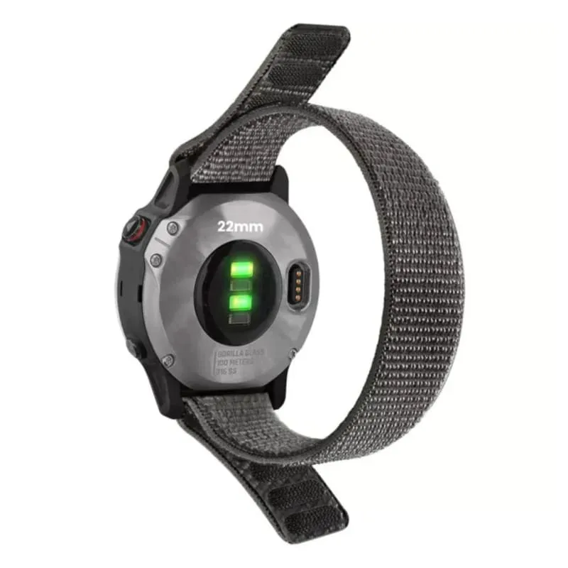 Xtreme Xccessories 22mm Nylon Stretch Replacement Watch Strap For Garmin Fenix 5/5 Plus/6/7/ Instinct/Forerunner 935 & More