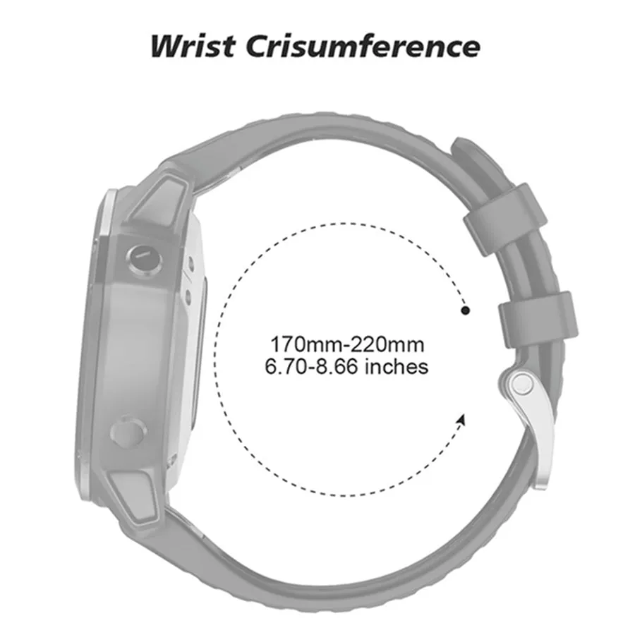 Xtreme Xccessories Deluxe 26mm Quick Release Strap for Garmin Fenix 7X/6X/5X/3 & More